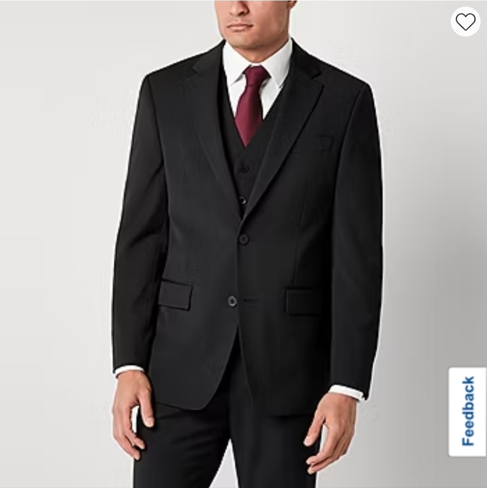 Alfani Black Men's Suit and Vest Set